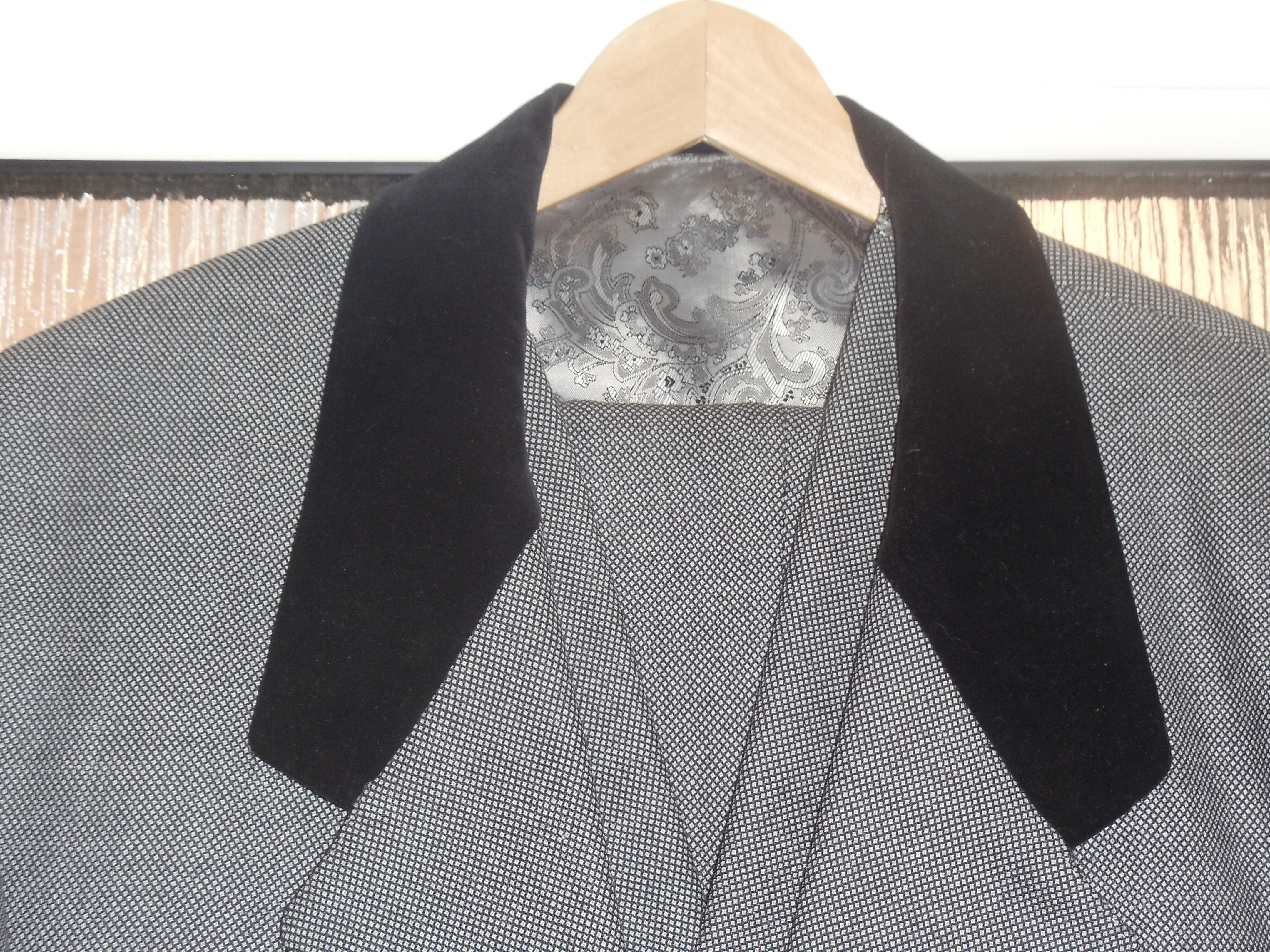 TEDDY BOY DRAPE JACKET IN DARK BLUE ROCK ‘N’ ROLL TRADITIONAL EAST END  TAILOR